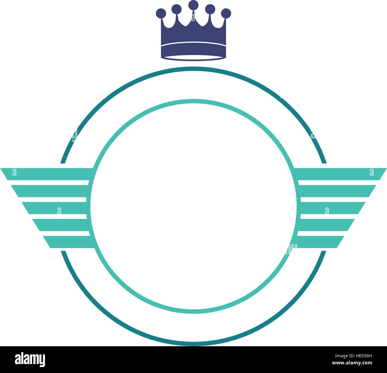 label and crown icon. Banner product decoration and emblem theme ...