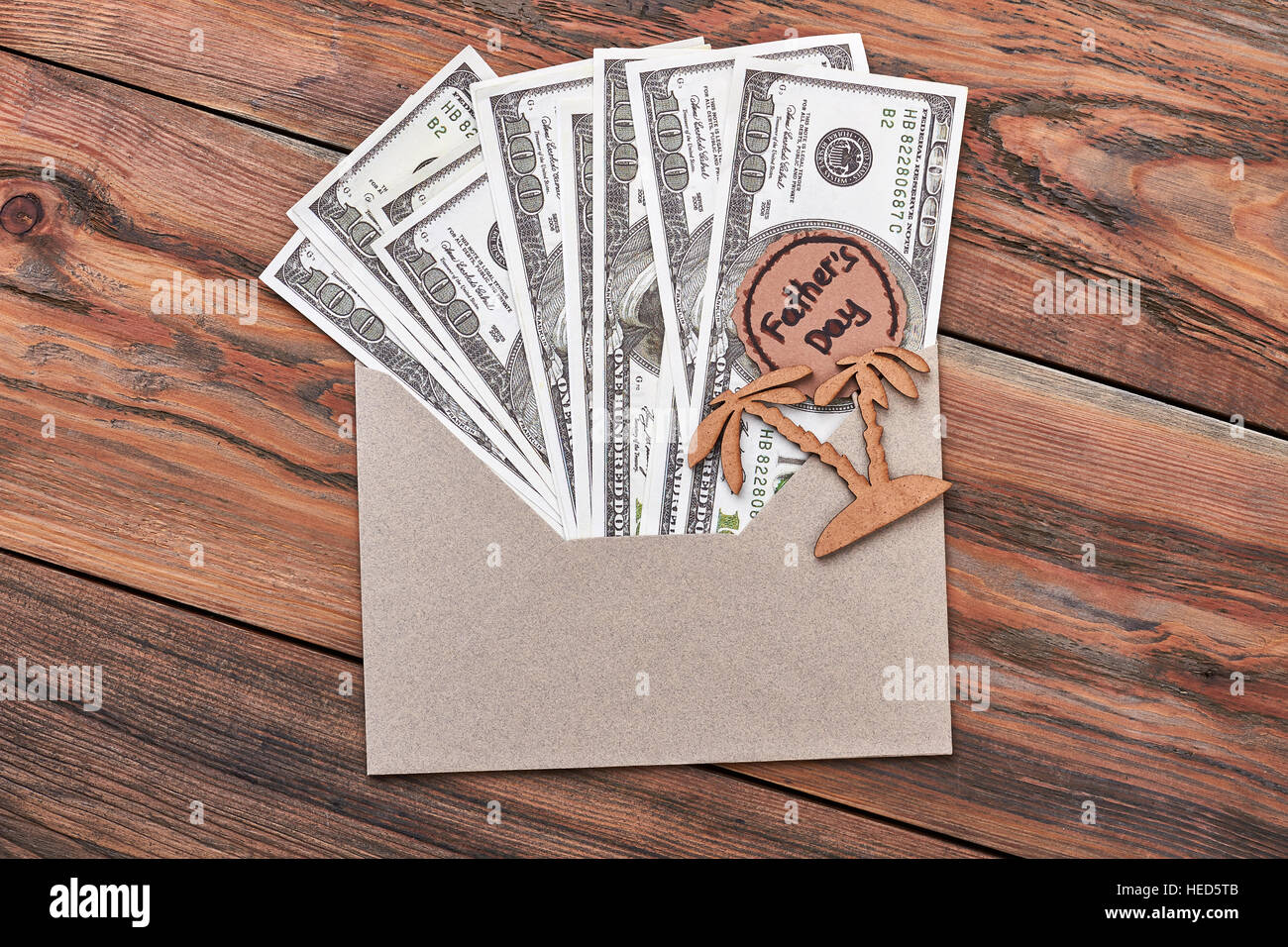 Dollar bills in envelope Stock Photo Alamy