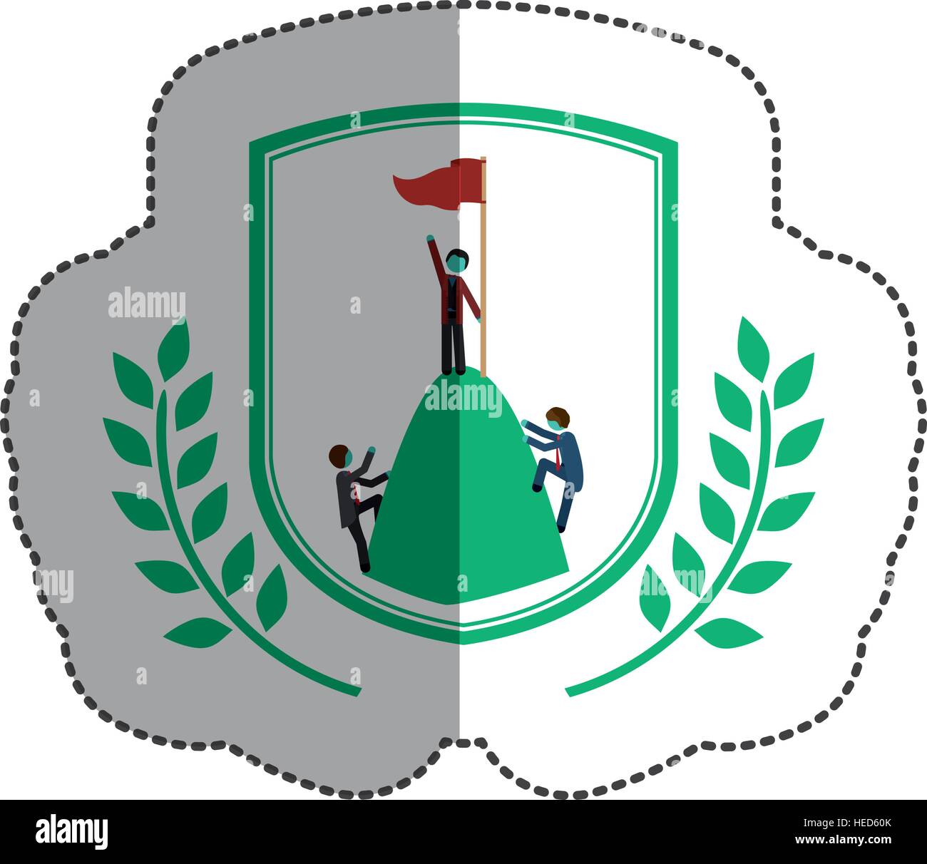 Winner inside label icon. Competition success sport and challenge theme ...