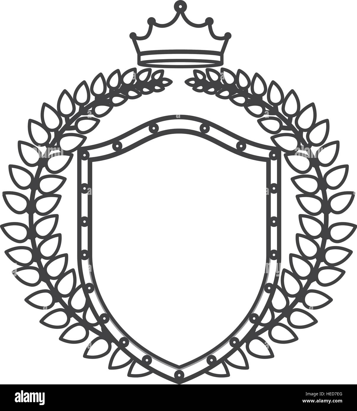 Label crown icon banner product Black and White Stock Photos & Images ...