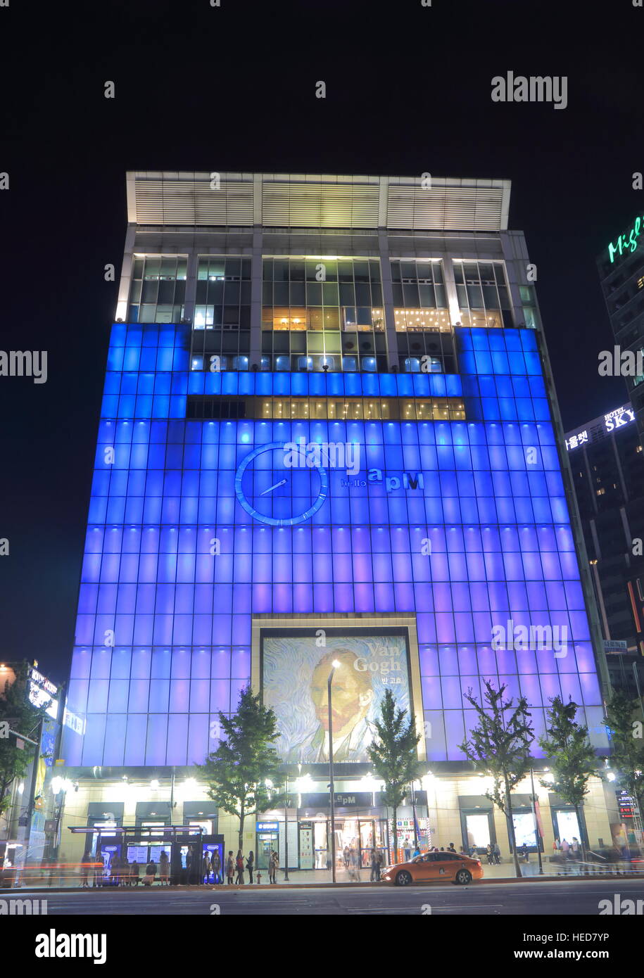 People visit Hello APM shopping mall in downtown Seoul South Korea ...