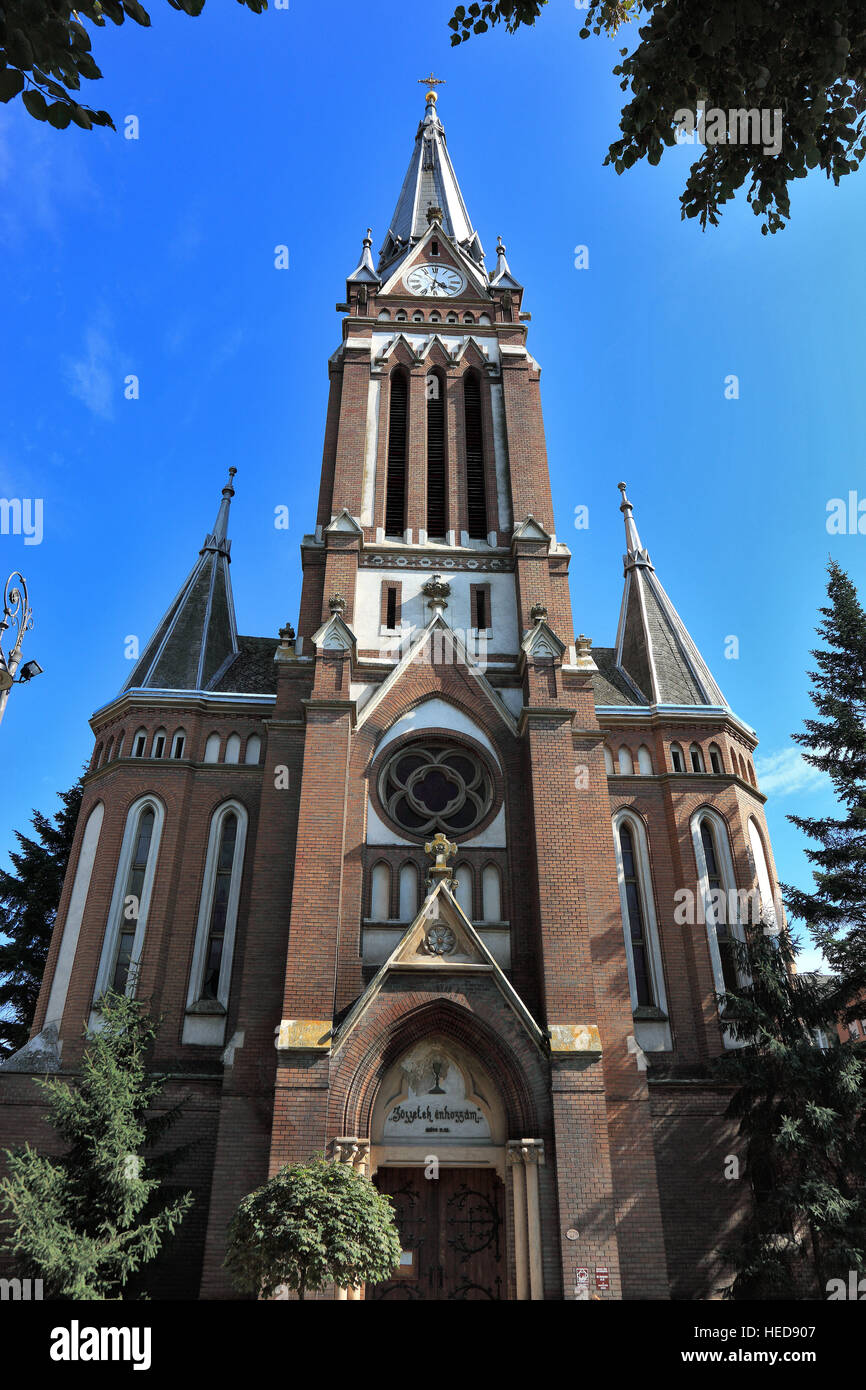 Rumänien, Banat, Stadt Arad, Stadtzentrum, evangelische Kirche auch rote Kirche, Biserica Rosie Stock Photo