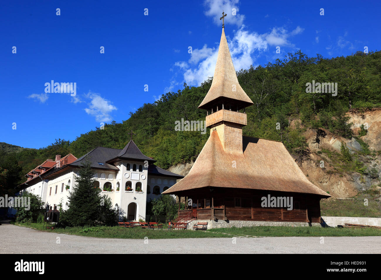 Rumänien, Walachei, Naturpark Eisernes Tor, Kloster Vodita nahe der Stadt Orsova Stock Photo