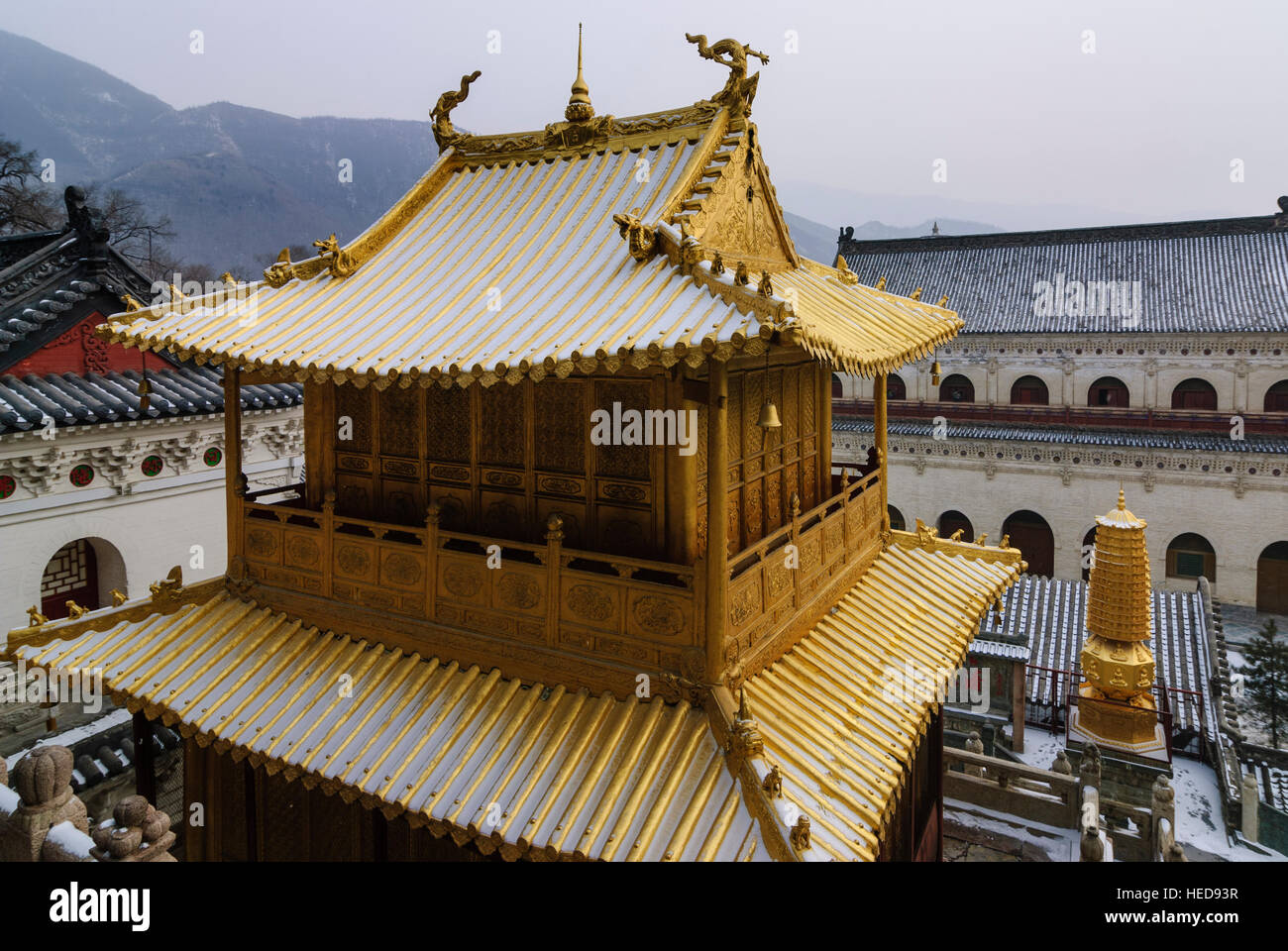 Taihuai: Wutai Shan, one of the four sacred mountains of Buddhism in China; Xiantong Temple; Bronze hall, Shanxi, China Stock Photo