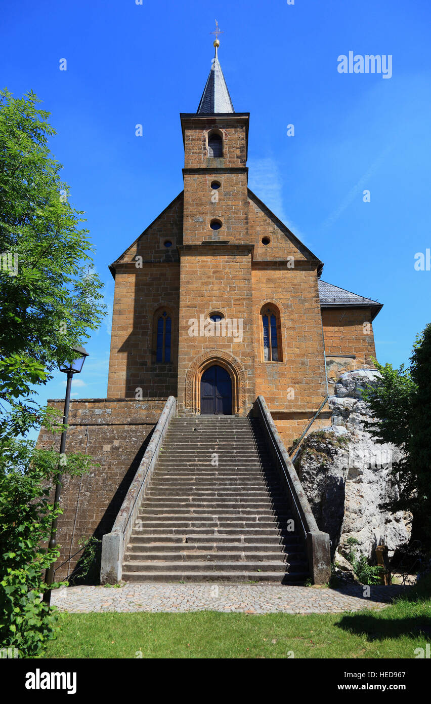 Wallfahrtskirche Gügel, Guegel, Scheßlitz, Schesslitz im Landkreis Bamberg, Oberfranken, Bayern, Deutschland Stock Photo