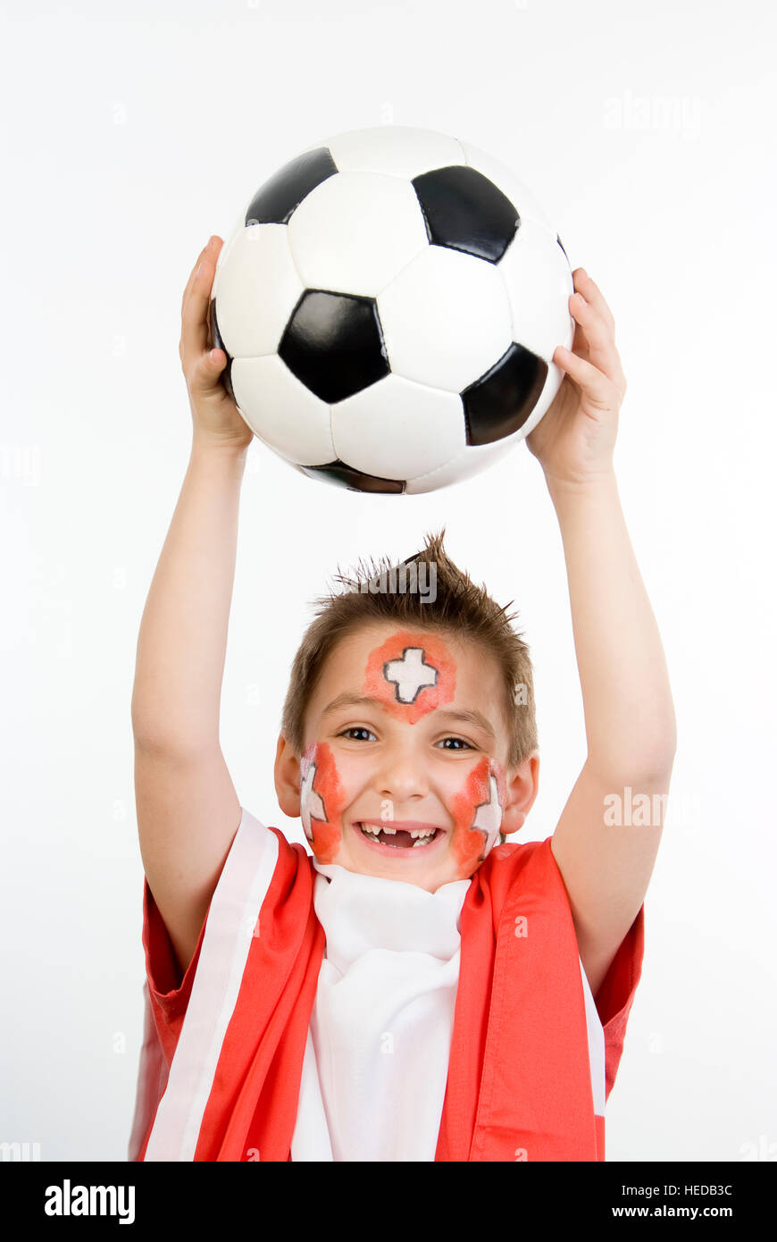 Boy as switzerland soccer fan hires stock photography and images Alamy
