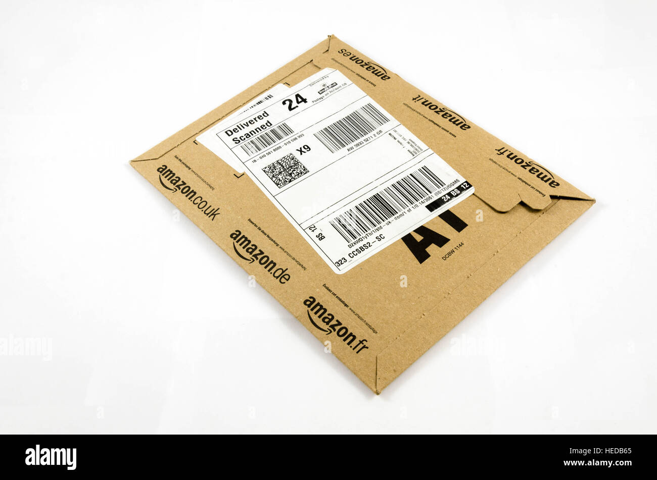 An Amazon parcel Stock Photo - Alamy