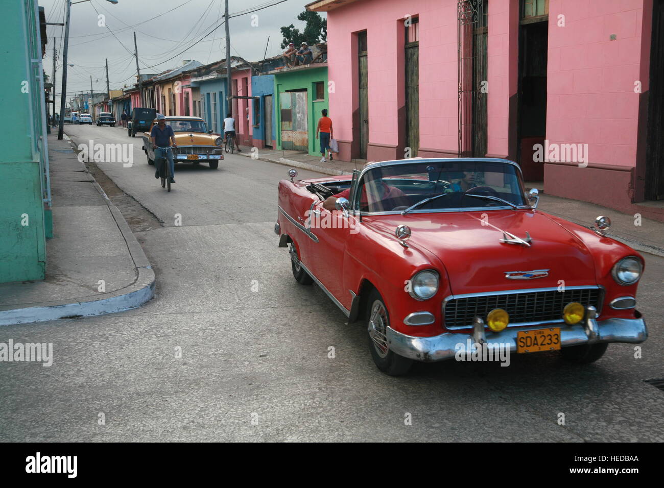 Vintage car in the streets of Trinidad, SanctiSpíritus Province, Cuba
