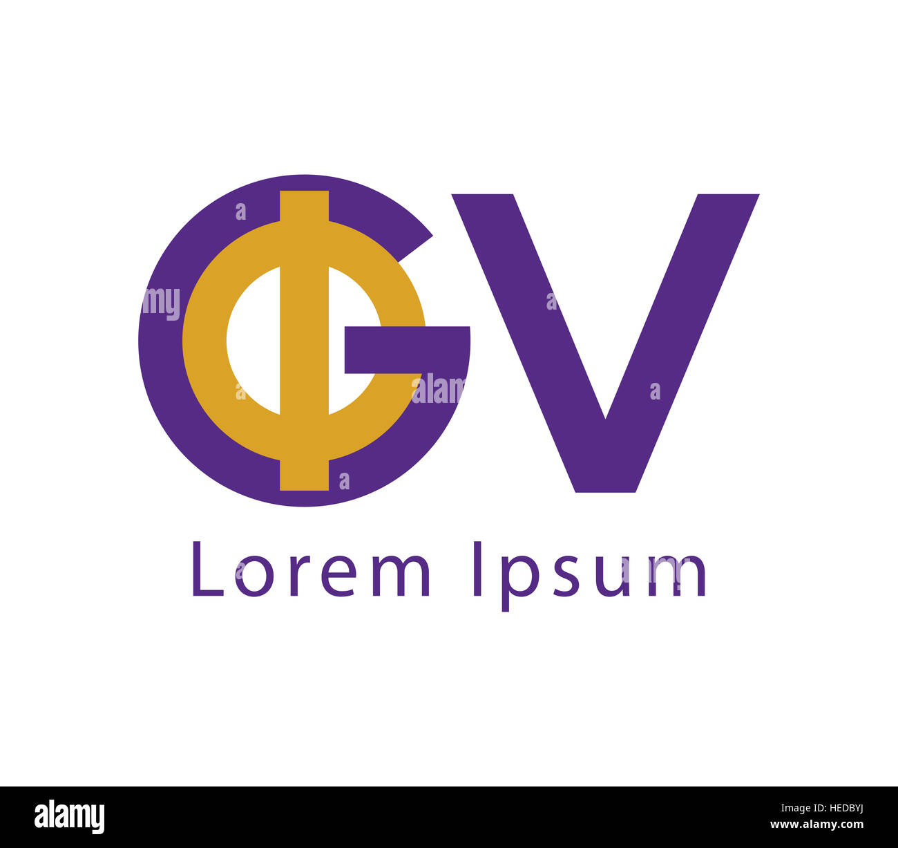 GV logo monogram with emblem style isolated on black background 4292735 ...