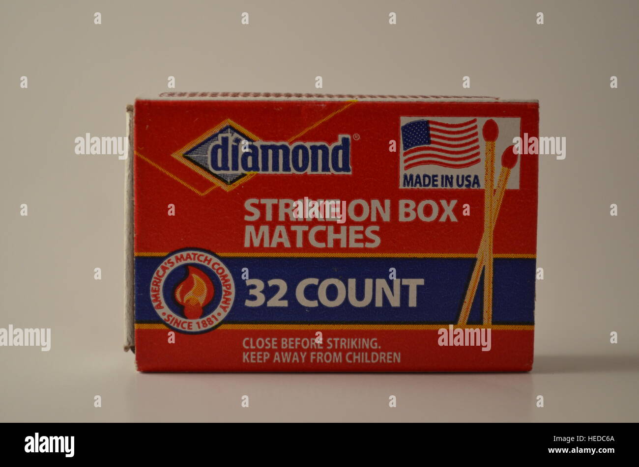 Diamond brand box of matches. Stock Photo