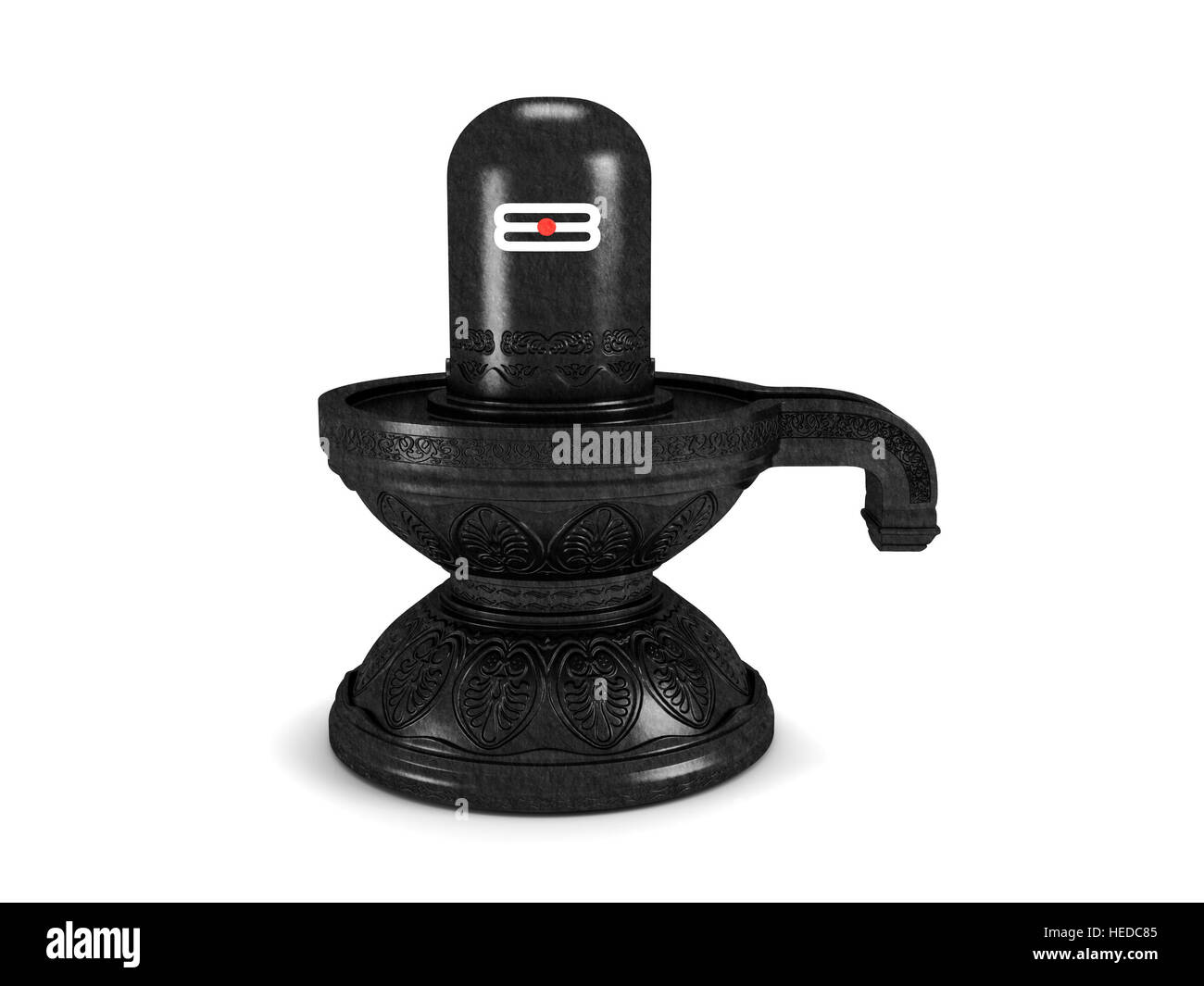 Hindu God Siva Linga - 3D Rendered Image Stock Photo