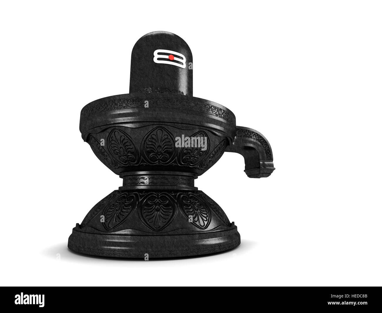 Hindu God Siva Linga - 3D Rendered Image Stock Photo