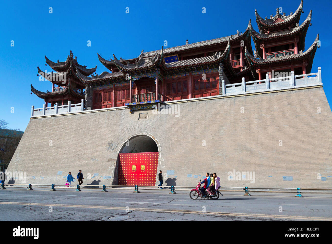 Yuhuangge Pavilion of the Jade Emperor, Yinchuan, Ningxia, China Stock Photo