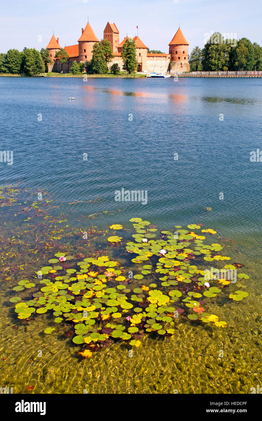 The Island Castle in Trakai Stock Photo