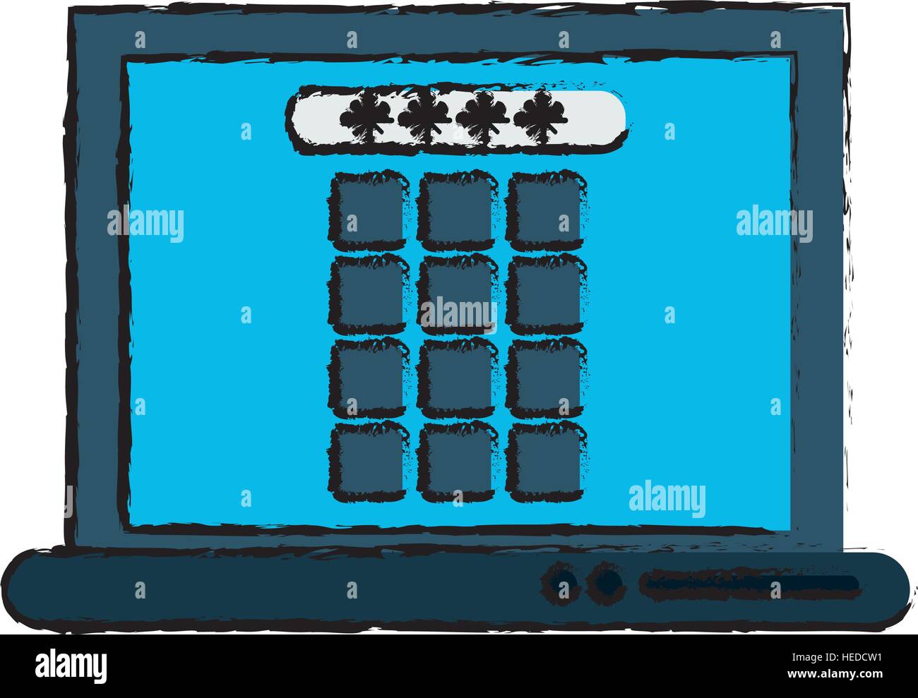 drawing laptop security system technology Stock Vector Image & Art - Alamy