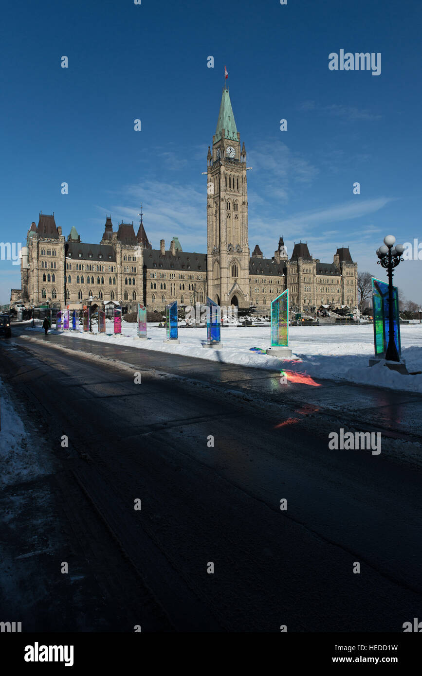 Center Block Building Parliament Hill Ottawa Stock Photo Alamy