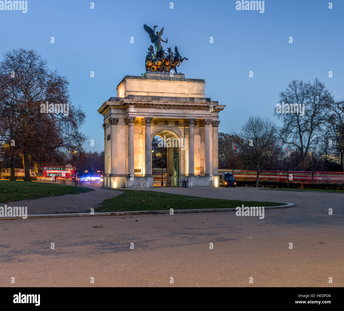 Wellington Arch at constitution hill, London, UK Stock Photo
