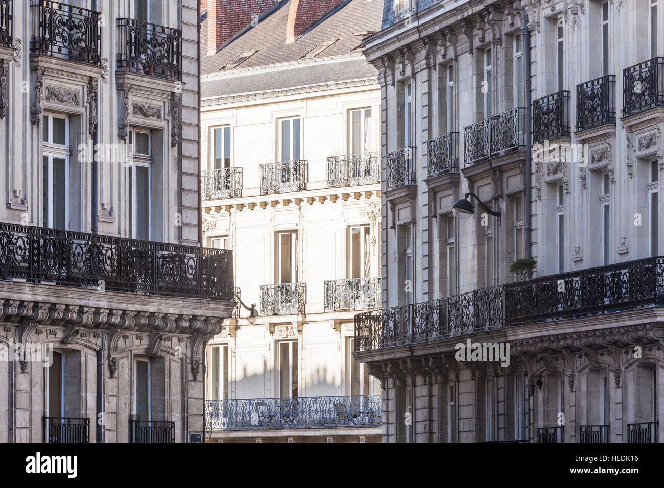 Building facades iin Place Saint Pierre in the city of Nantes Stock