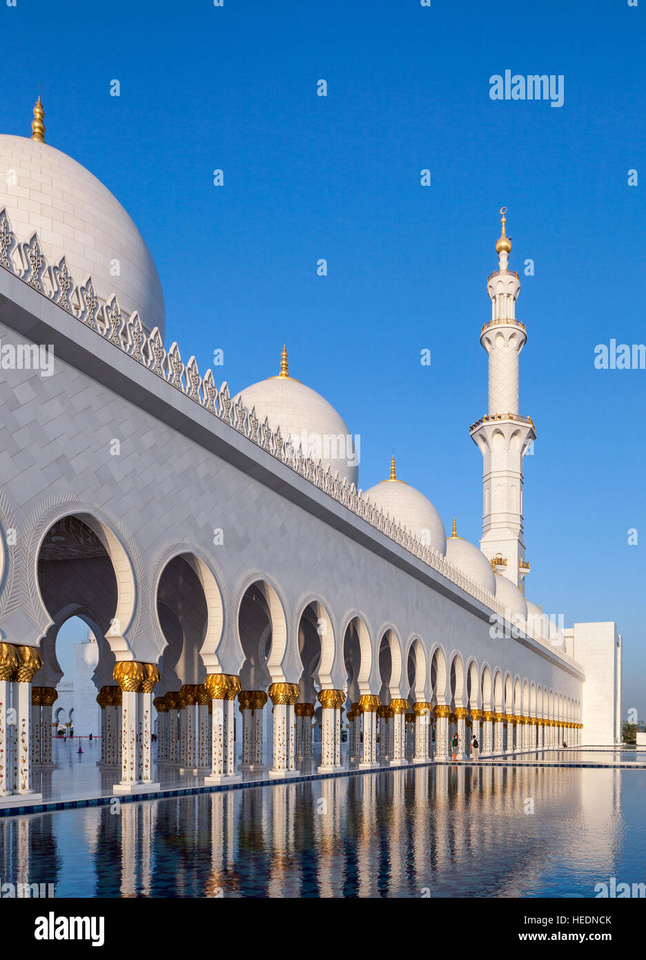 The mosque is named after Sheikh Zayed Bin Sultan Al Nayhan, the late ruler and founder of the United Arab Emirates,. Stock Photo
