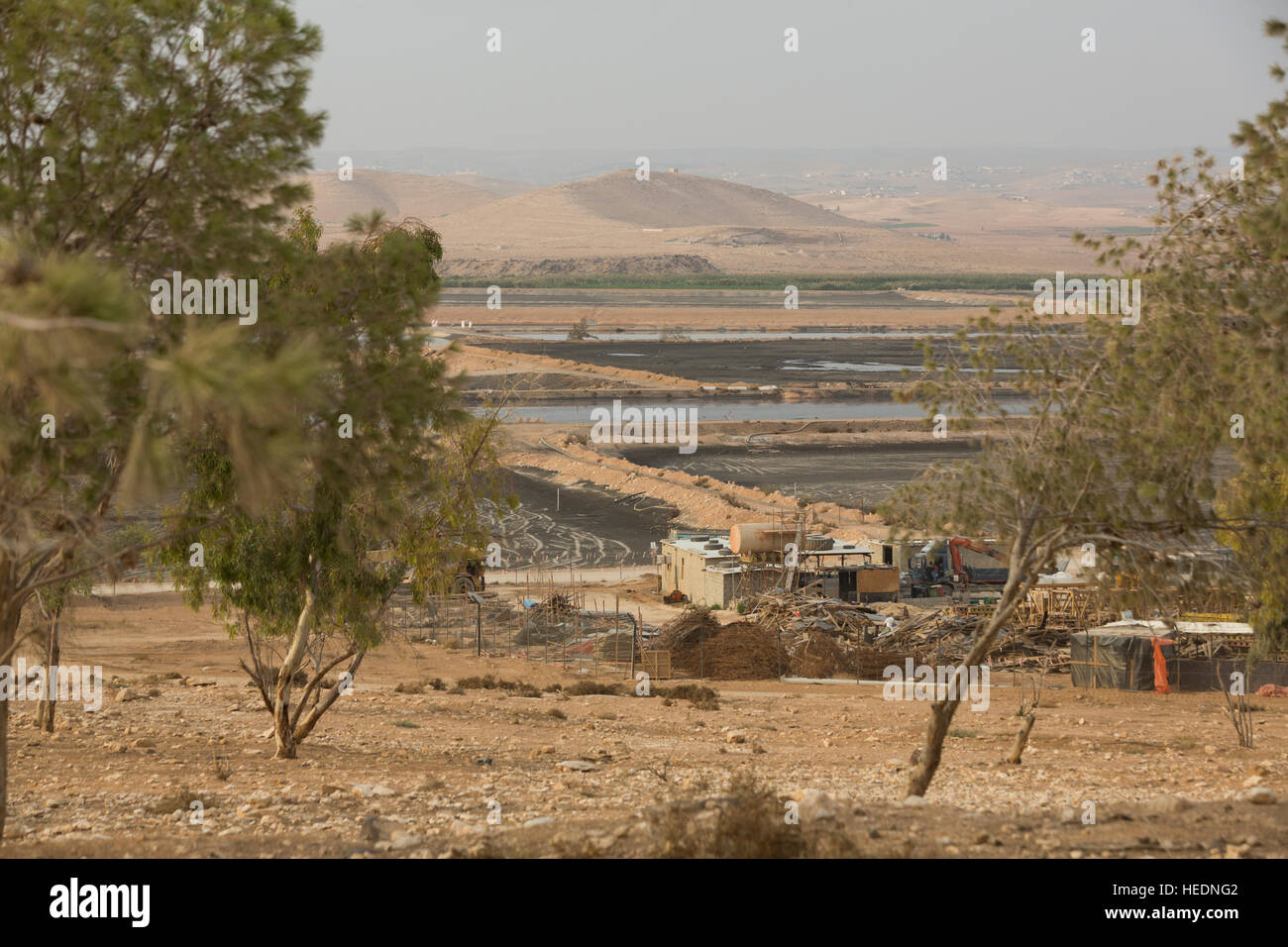 As-Samra waste water treatment plant in Zarqa, Jordan. Stock Photo