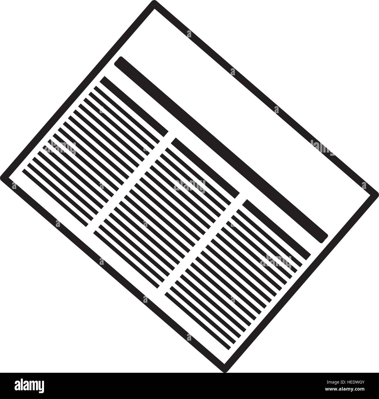Newspaper info article icon vector illustration graphic design Stock ...