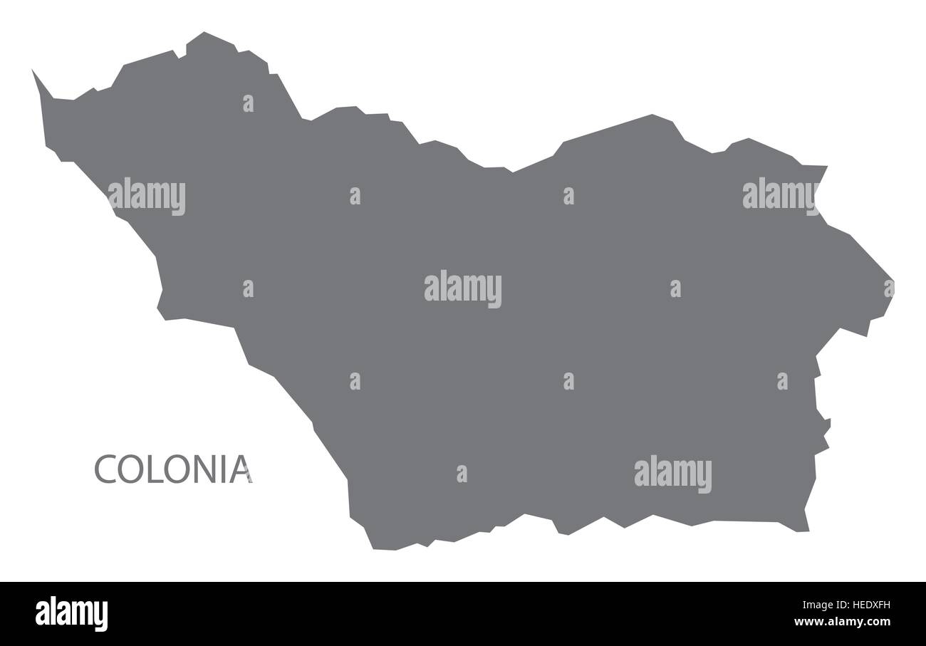Colonia Uruguay Map in grey Stock Vector