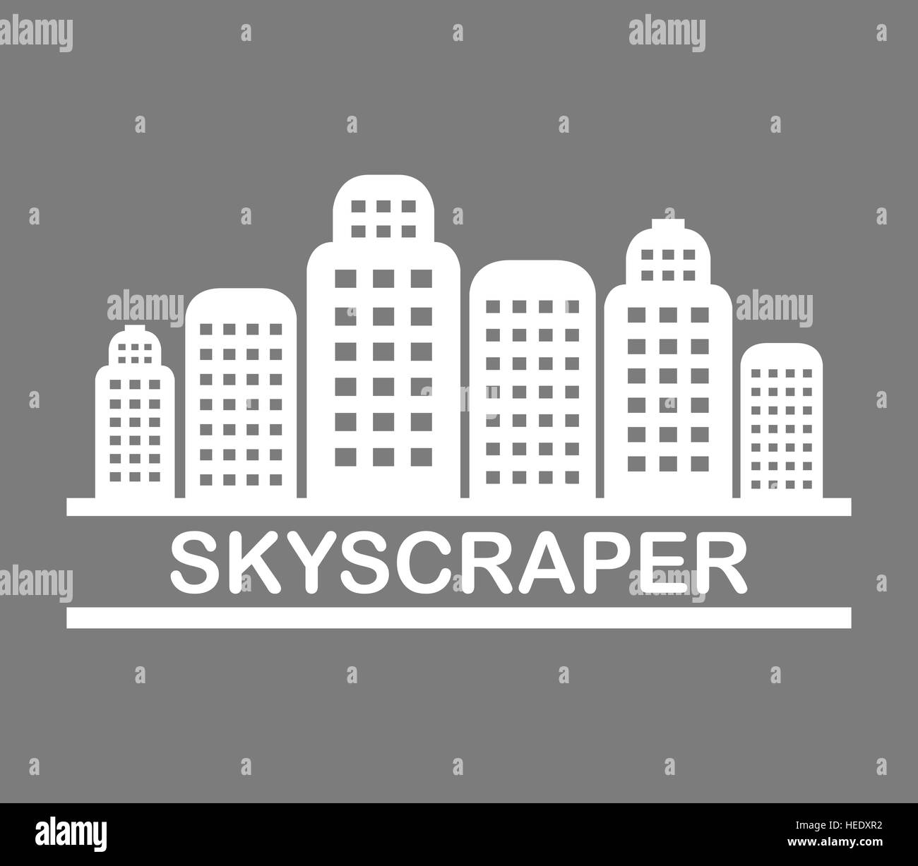Skyscrapers illustration Black and White Stock Photos & Images - Alamy