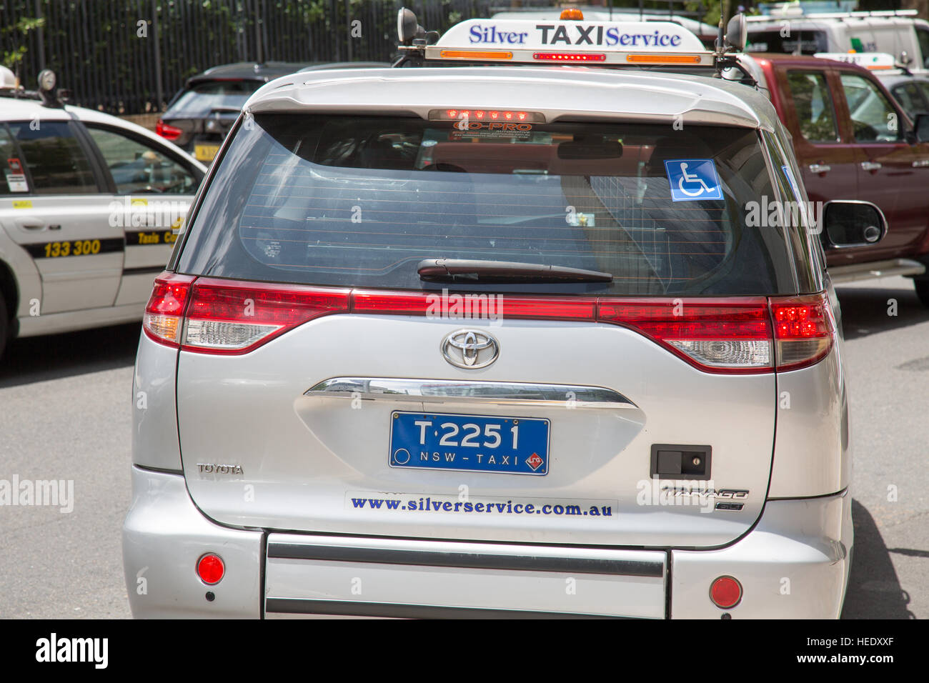 Australian Silver Service taxi private hire vehicle in Sydney, Australia Stock Photo
