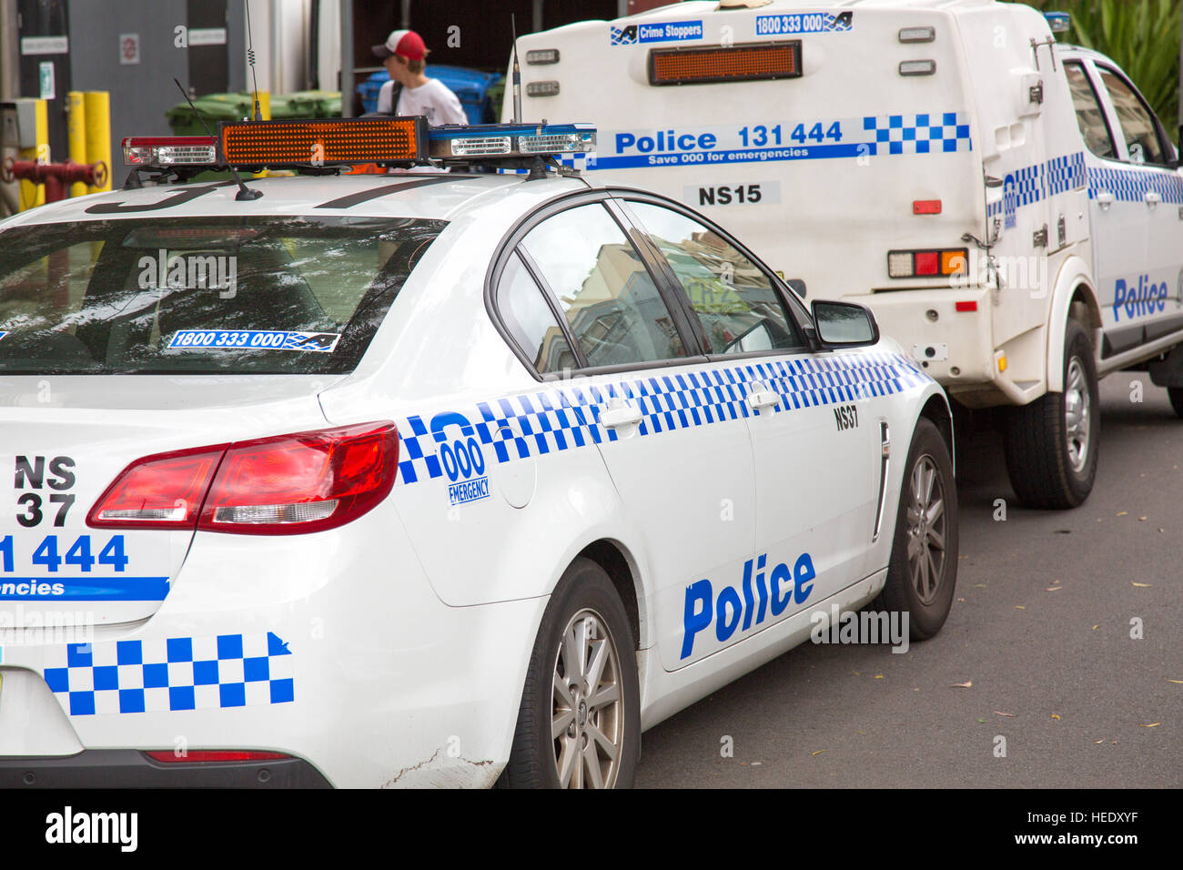 New South Wales police vehicle transport in Sydney,NSW, Australia Stock Photo