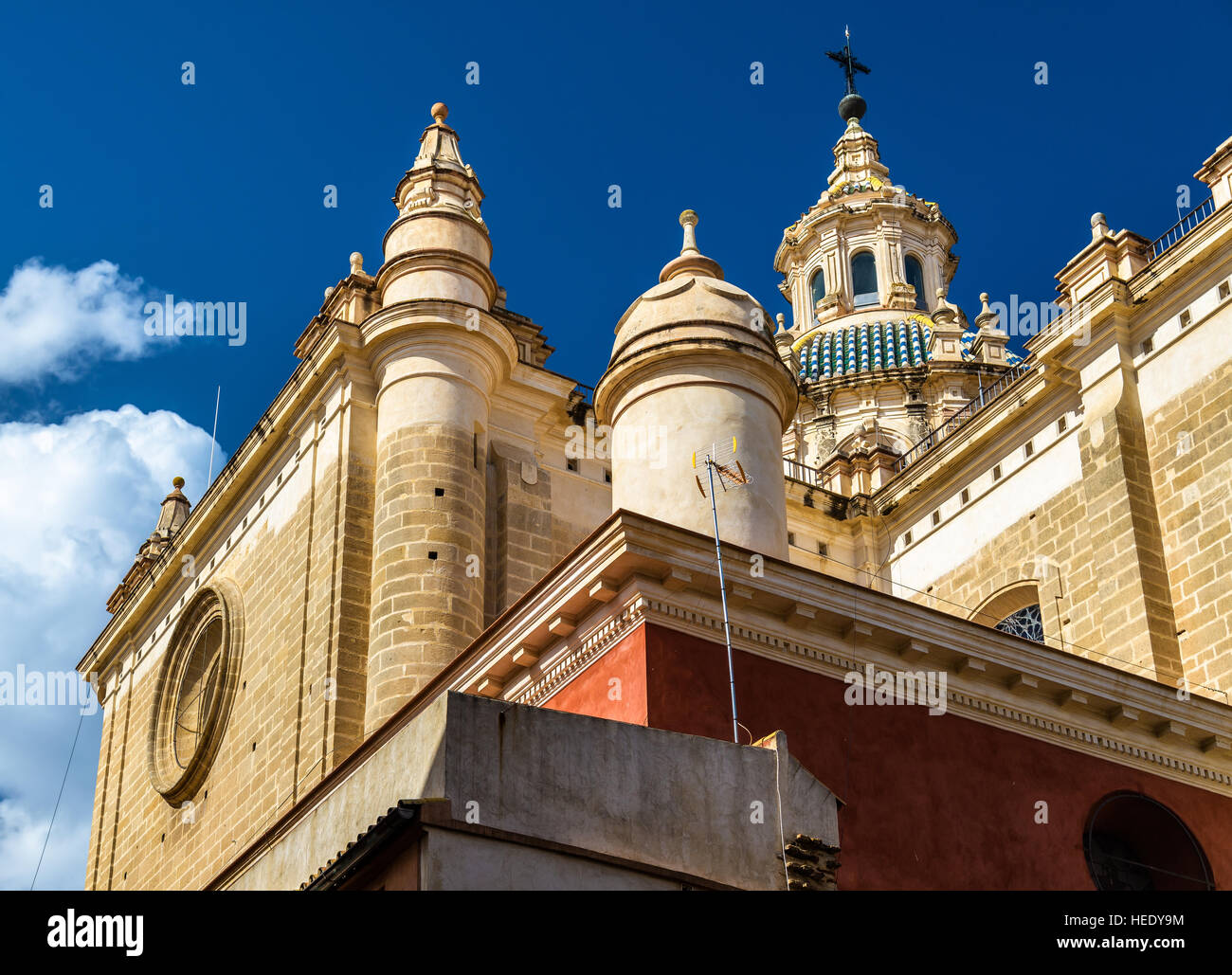 Baroque style Salvador Church in Seville, Spain Stock Photo