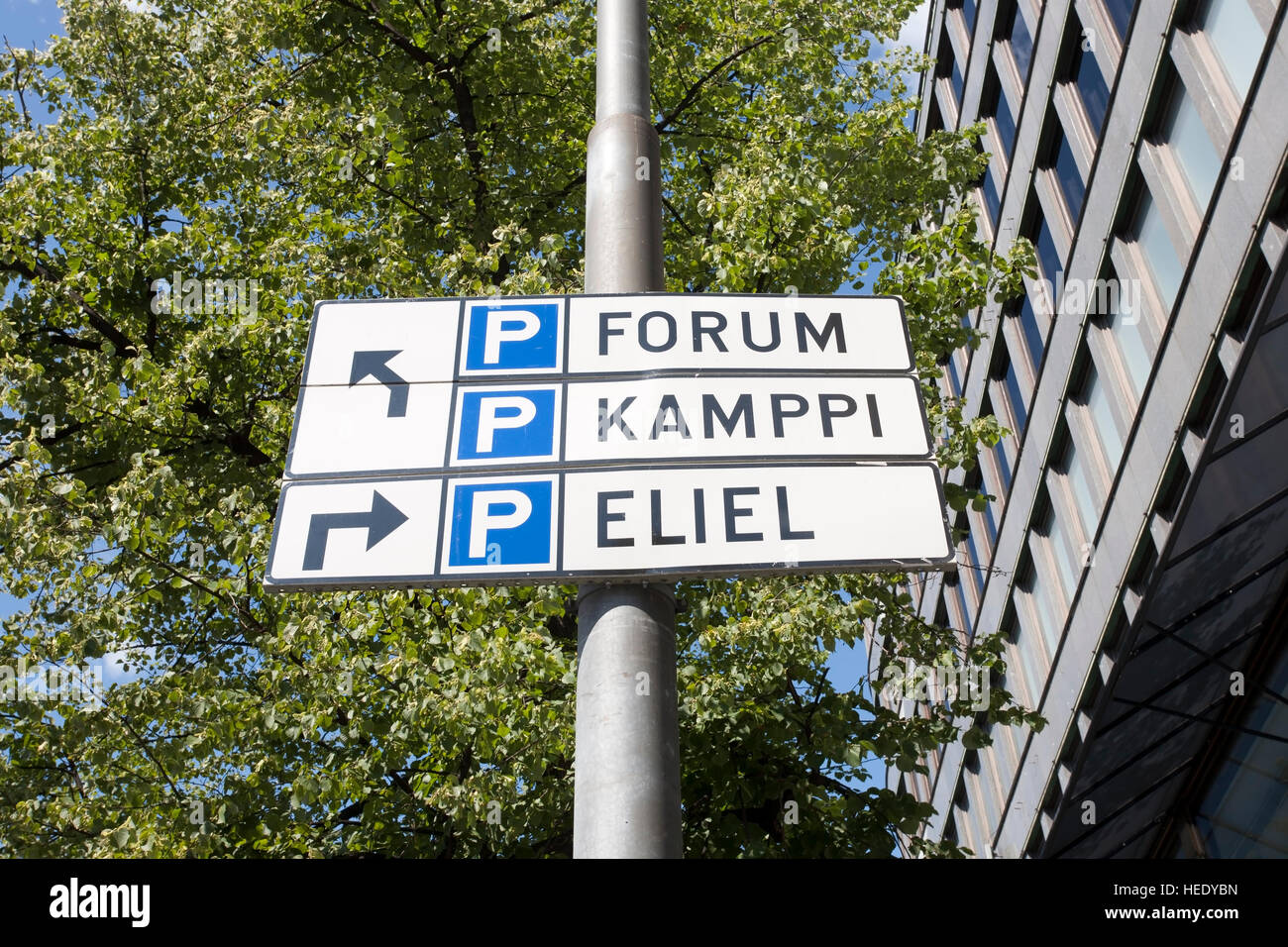 parking place signs, Helsinki Stock Photo Alamy