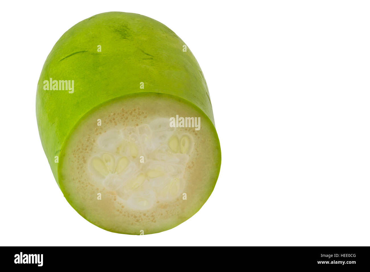 Vertical cut of 'Winter Melon' or 'Benincasa Hispida' (scientific name