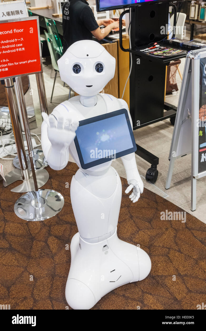 Japan, Honshu, Tokyo, Ginza, Department Store Information Robot Stock Photo