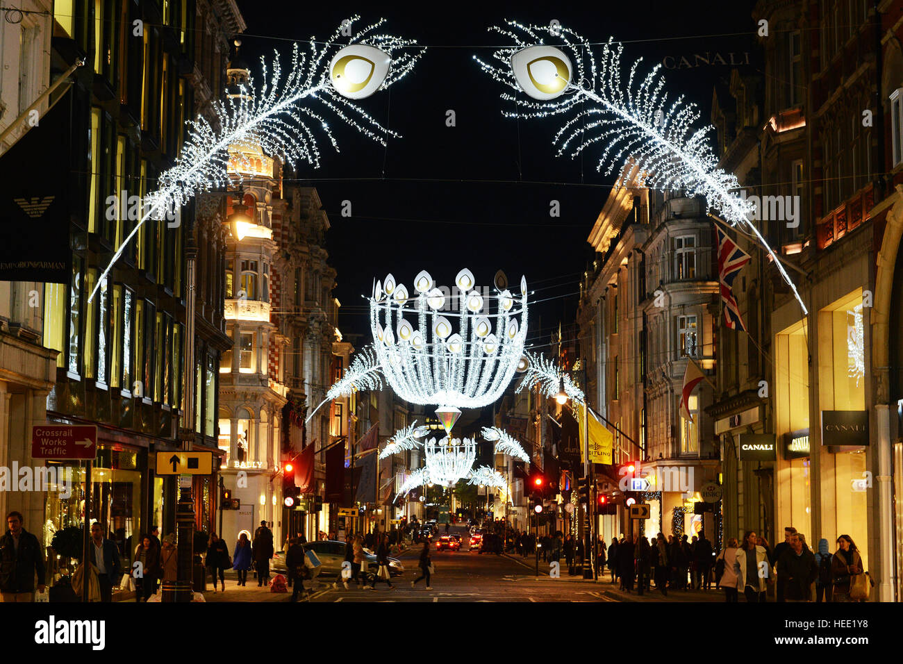 Christmas lights in London Featuring Atmosphere Where London, United
