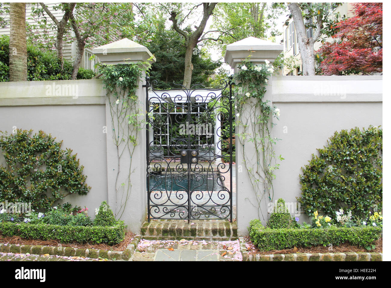 A gated entrance Stock Photo