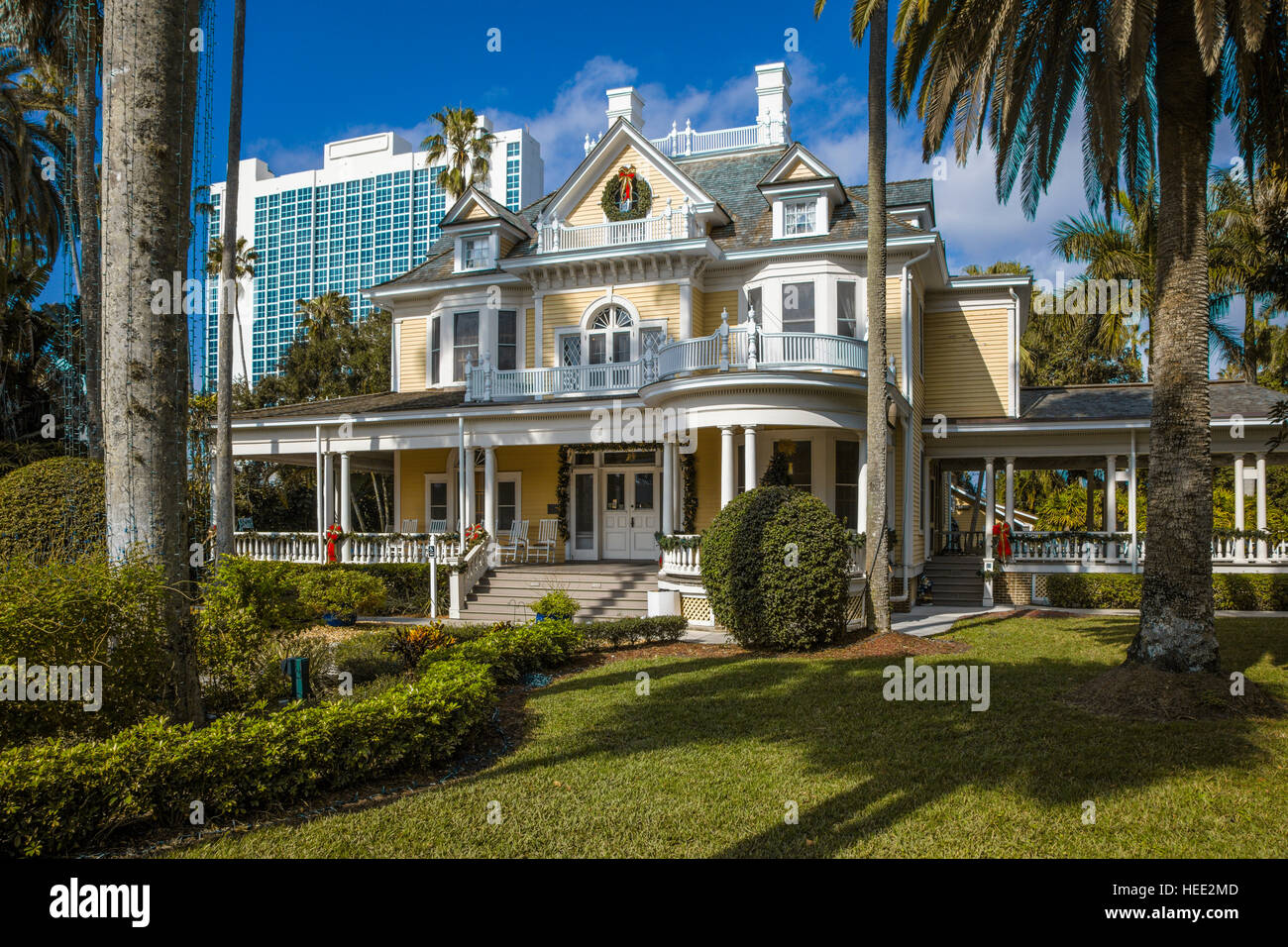Historic Burroughs House circa 1901 in Fort Myers Florida Stock Photo