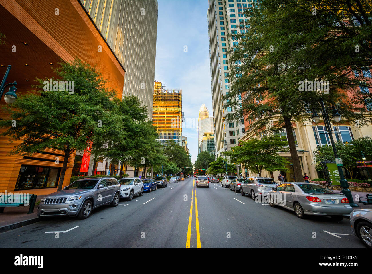 Tryon Street in Uptown Charlotte, North Carolina Stock Photo Alamy