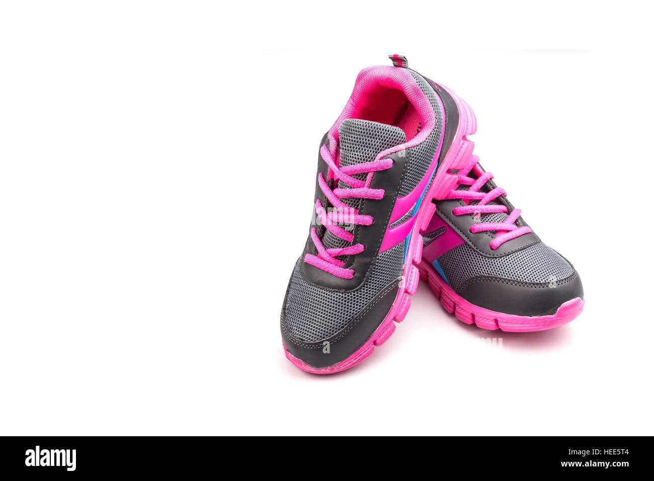 New pink sport shoe isolated on white background Stock Photo - Alamy