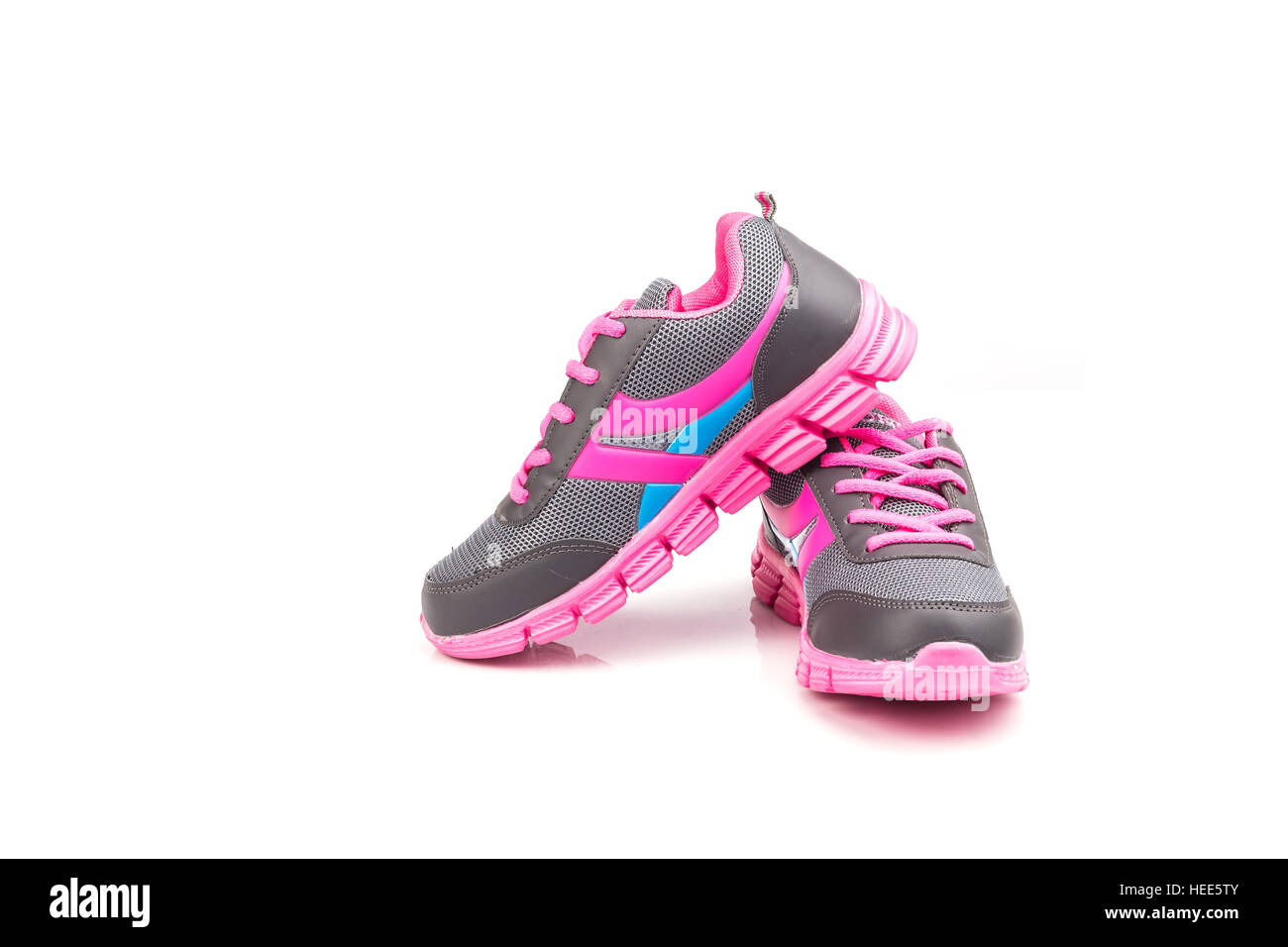 New pink sport shoe isolated on white background Stock Photo - Alamy