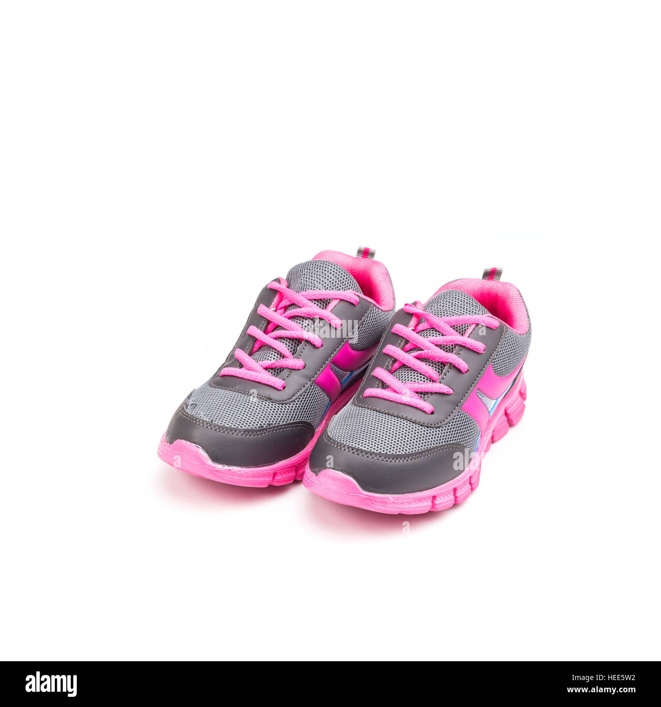 New pink sport shoe isolated on white background Stock Photo - Alamy