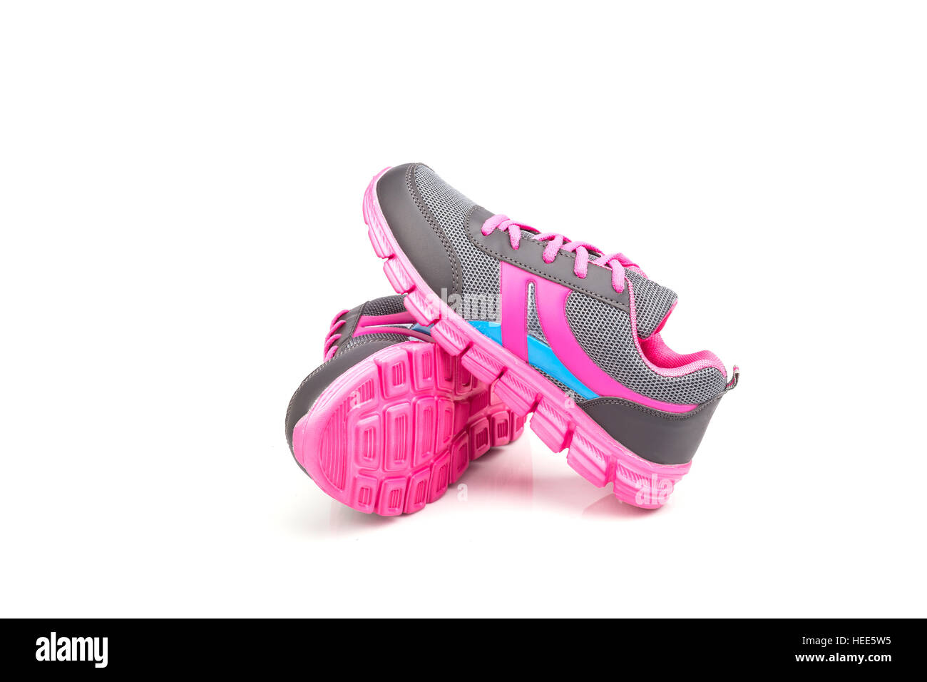 Grey and pink trainers hi-res stock photography and images - Alamy