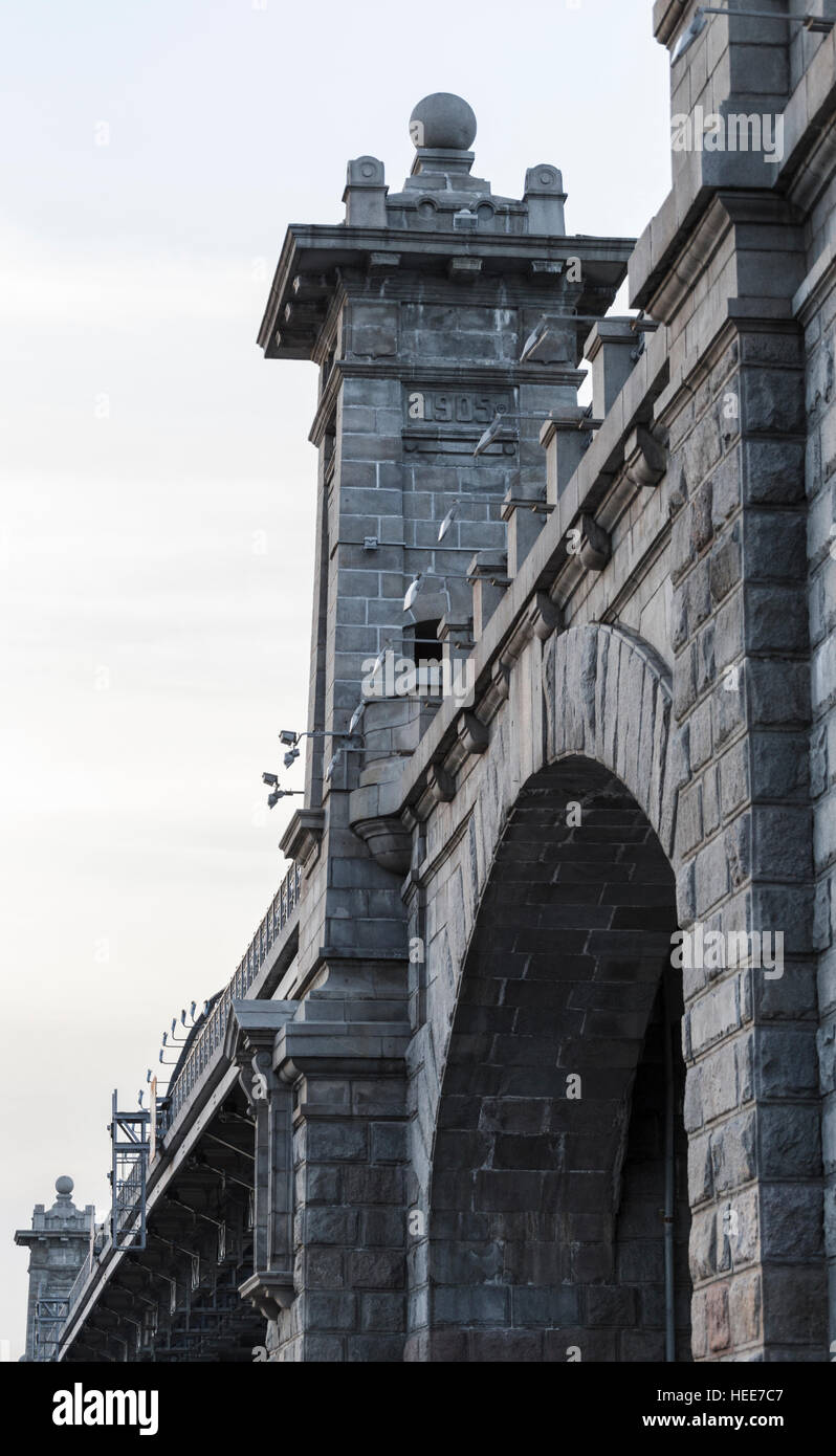 stone bridge over the Moscow River Stock Photo