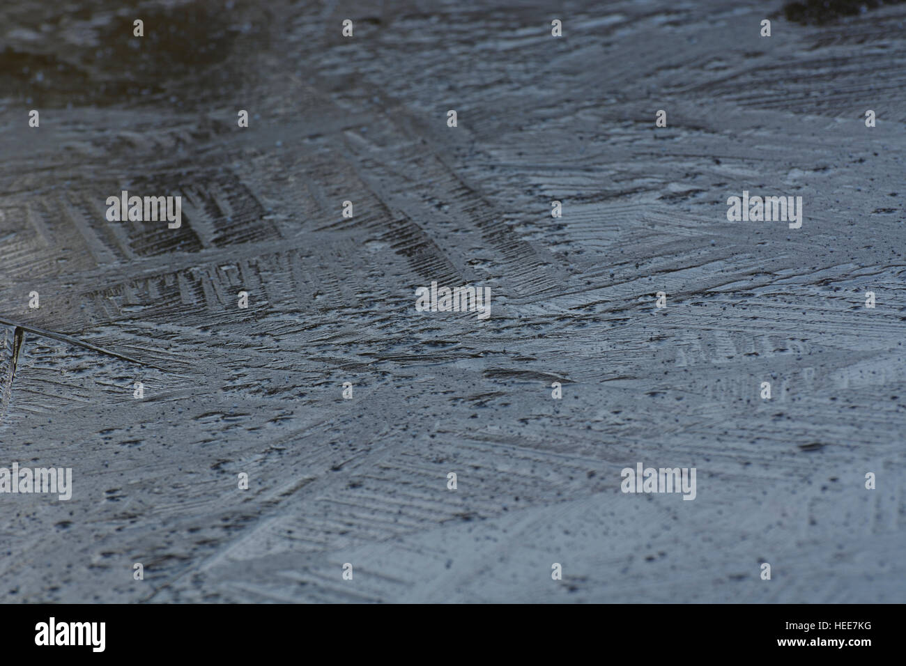 Ice crystals on the surface of the frozen water Stock Photo - Alamy