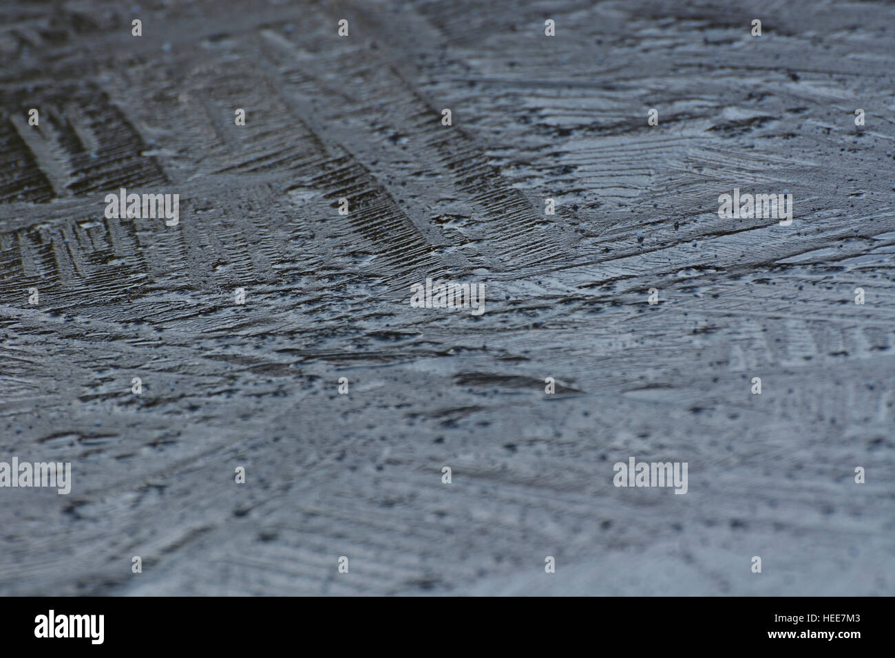Ice crystals on the surface of the frozen water Stock Photo - Alamy