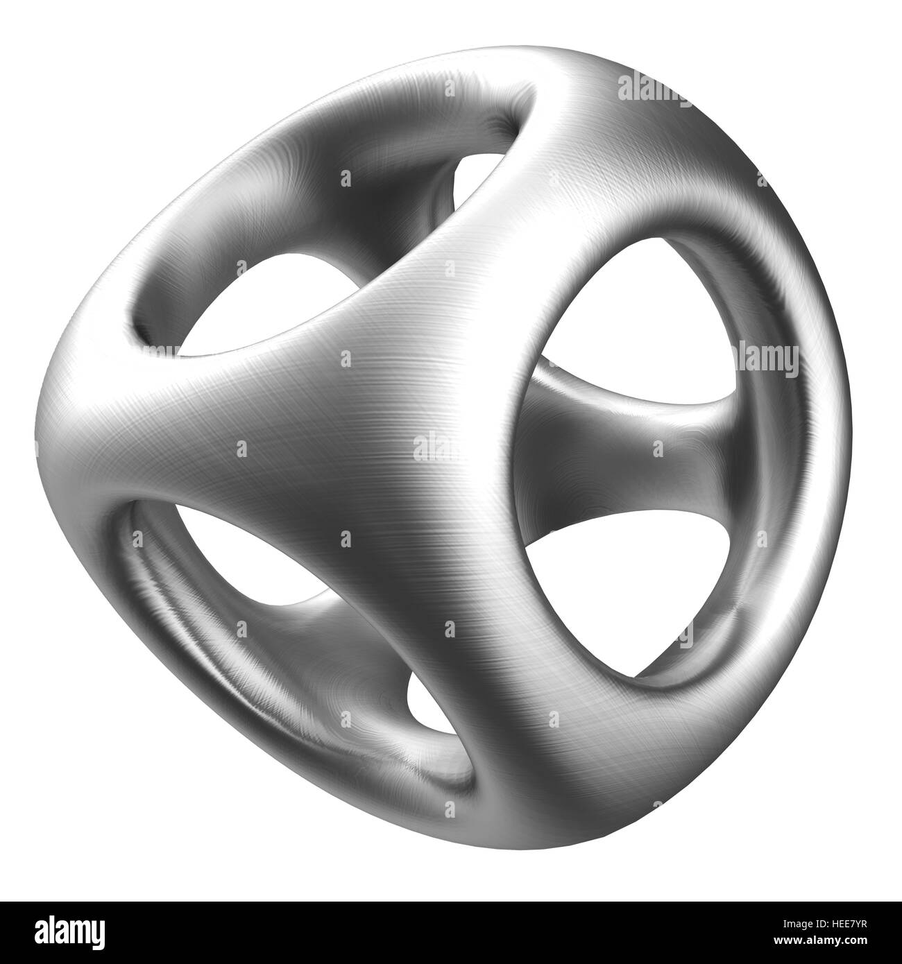 3d illustration of metal structure over white background Stock Photo ...