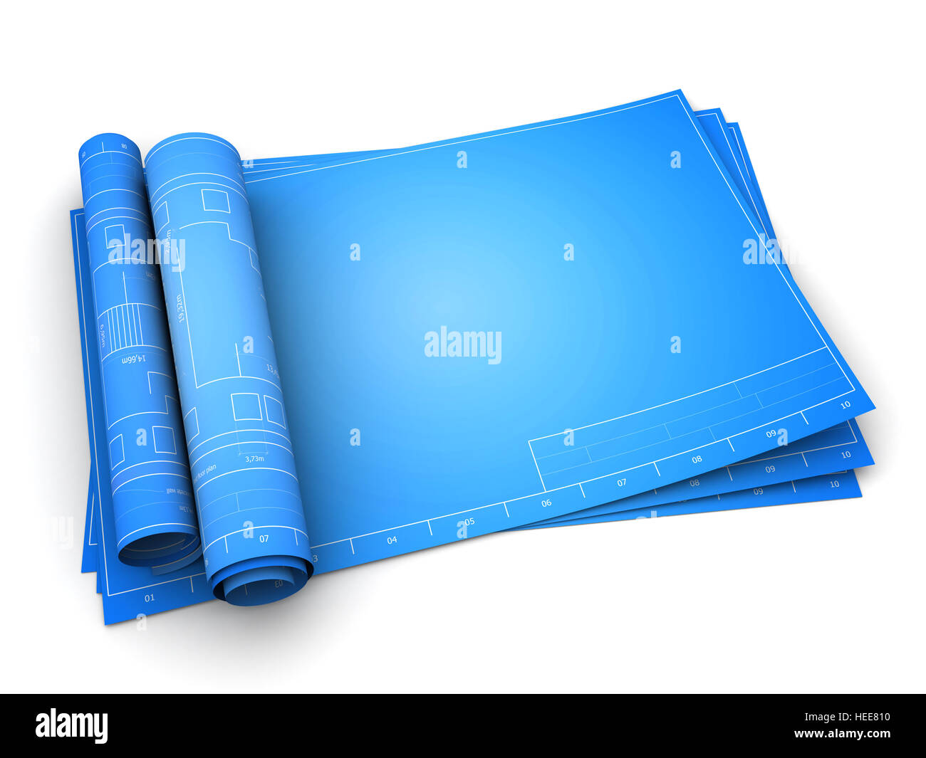 Empty Blueprint For Project Stock Illustration - Download Image