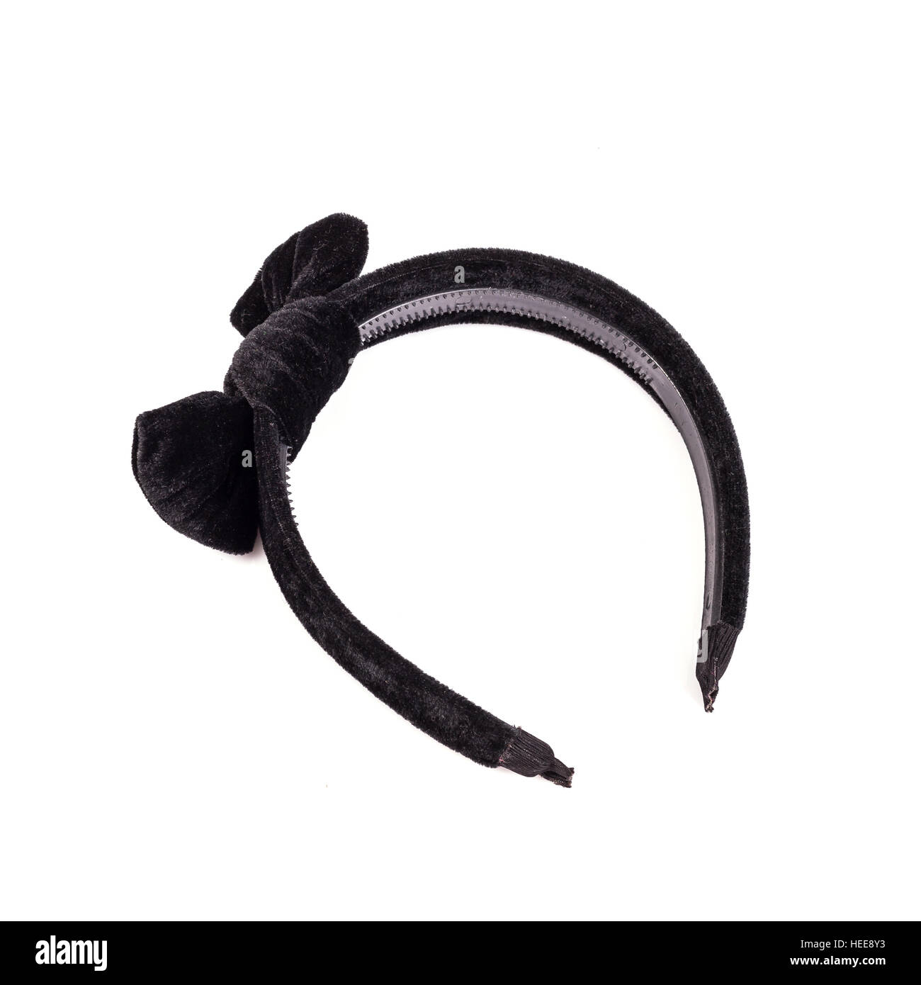 Close up black headband isolated on white background Stock Photo Alamy