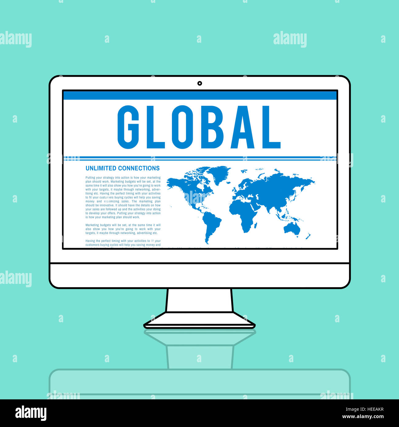 Global Communications Connection Social Networking World Map Concept Stock Photo