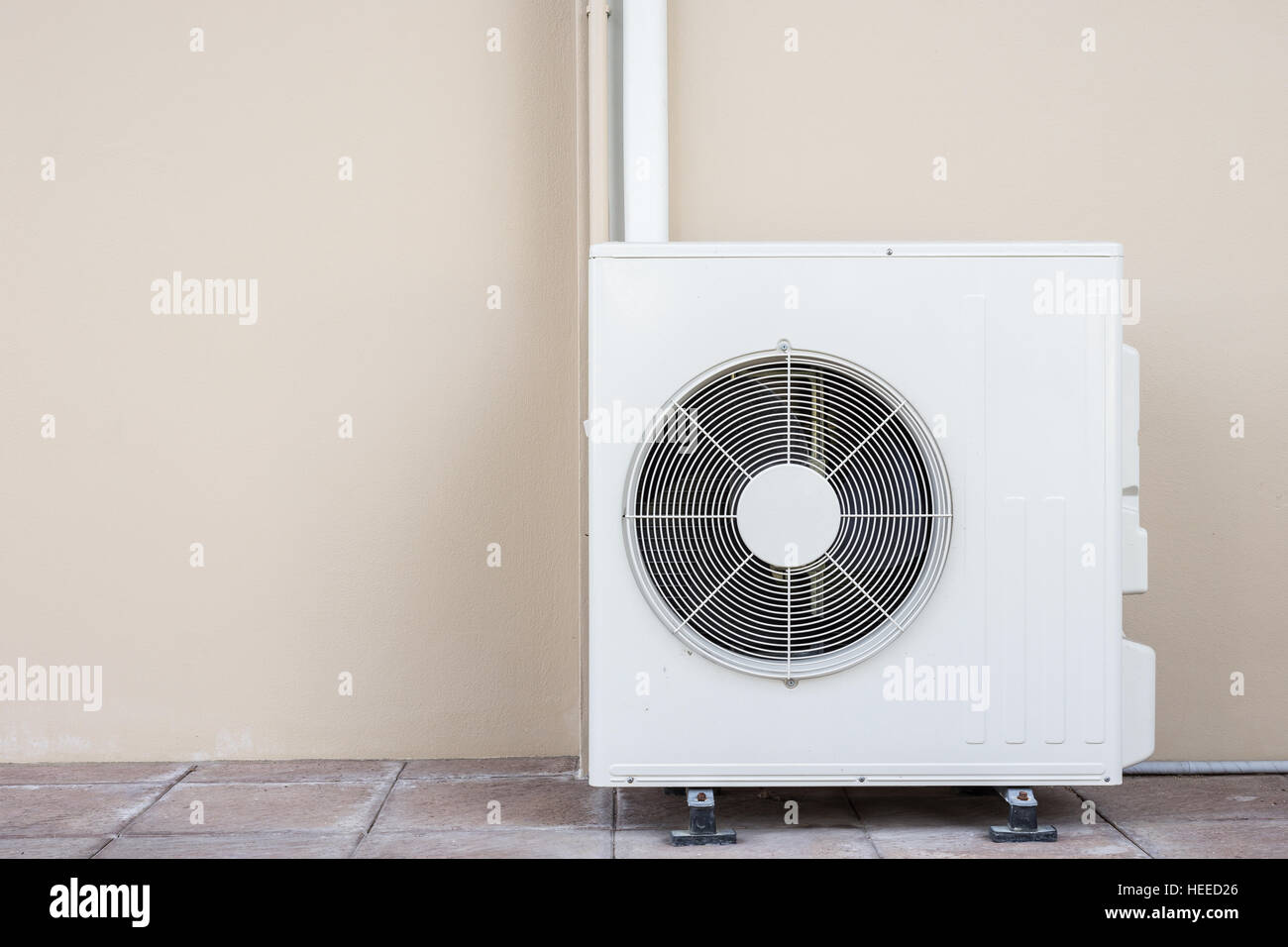 New air conditioning compressor near the wall Stock Photo Alamy