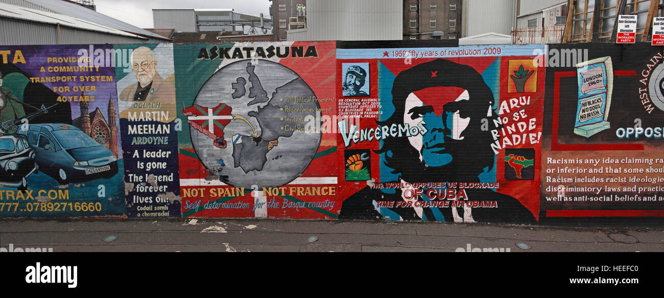 Belfast Falls Rd Republican Peace Wall Mural Stock Photo
